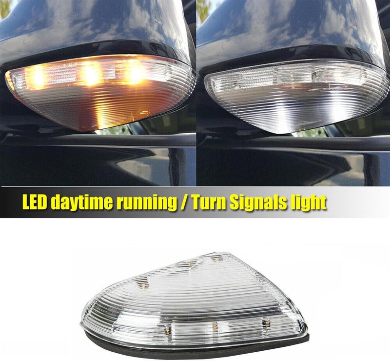 Wocch Front Mirror Turn Signal Puddle Light Compatible with Dodge Ram 1500 2009-2018,Side Marker LED Light Lamp Assembly for Ram 2500 2010-2018,2019-2021 Ram 1500 Classic Replace 68232479AA （Left Driver） - Image 3